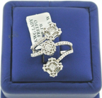 14K WHITE GOLD ELEGANT 1.50CT DIAMONDS DESIGN LADIES CLUSTER RING,S102247