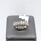 14k Two Tone Gold 1.00 CT Marquise Diamond Ladies Ring, 2.9gm, Size 5, S107492