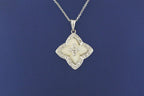 18k White Gold Mother of Pearl & 0.30 CT Diamond Pendant Necklace, 5.7gm,