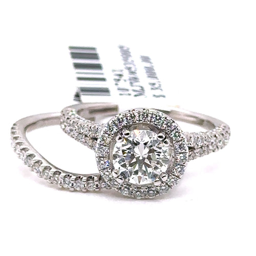 Natalie K, 14k White Gold 2.50CT Diamond Engagement Ring Set, Size 6, S107542