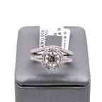 Natalie K, 14k White Gold 2.50CT Diamond Engagement Ring Set, Size 6, S107542