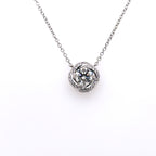 David Yurman 18k White Gold 0.75 Ct Diamond Pendant Necklace, 3.4gm, S107546
