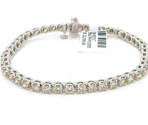 14k White Gold 5.40 CT Diamond Tennis Bracelet, 11.9gm, 7", S105517