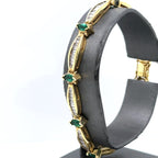 14K Yellow Gold 9.00Ct Emerald Diamond Ladies Tennis Bracelet, 7' 15.4Gm S102273
