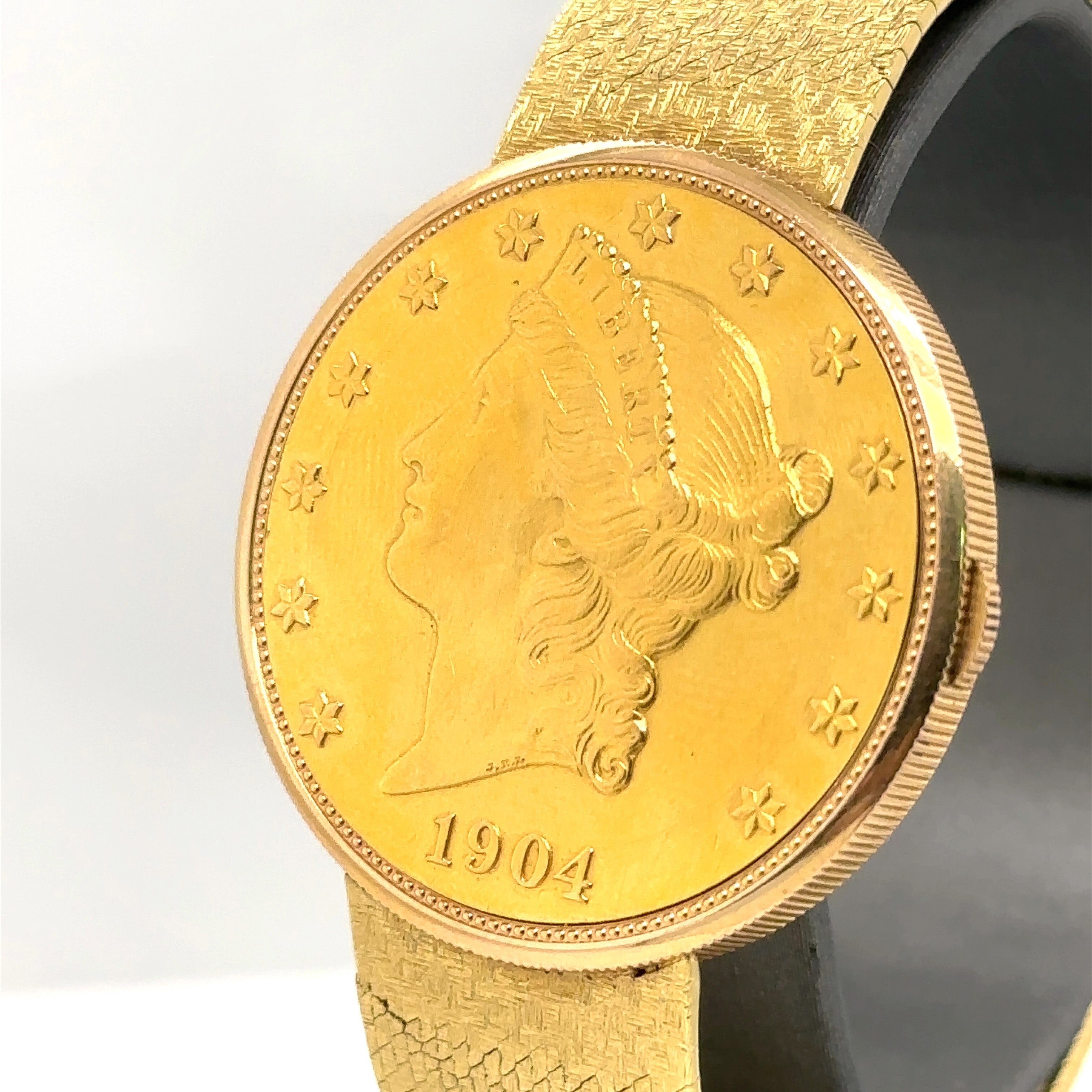 Rare Collectable Corum 1904 US 20 Gold Liberty Coin Watch 18K