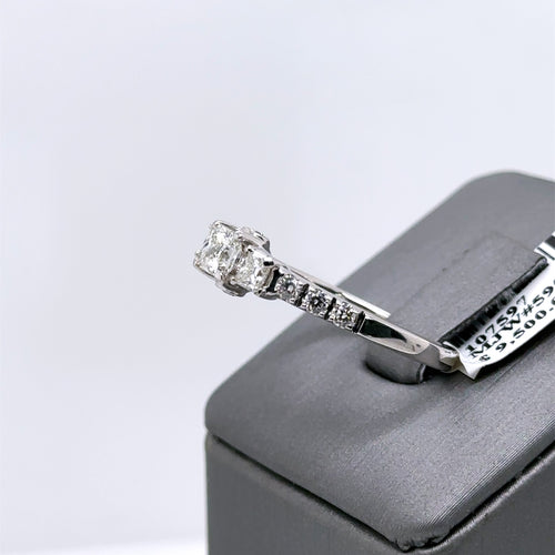 The Leo 14k White Gold 1.04 CT Diamond Engagement Ring Size 6.75 S107597