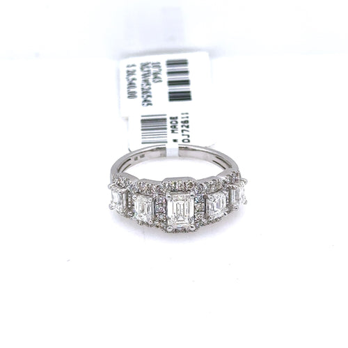 Ladies 14k White Gold 2.25 CT Baguette Diamond Ring 4.1gm Size 7, S107643