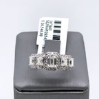 Ladies 14k White Gold 2.25 CT Baguette Diamond Ring 4.1gm Size 7, S107643