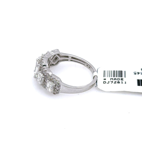 Ladies 14k White Gold 2.25 CT Baguette Diamond Ring 4.1gm Size 7, S107643